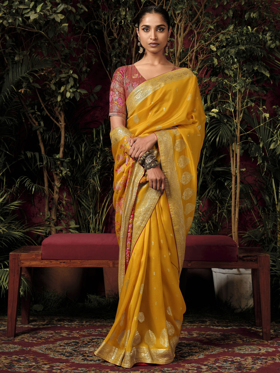 Sunbeam Splendor Silk Saree - Nonita Fashion