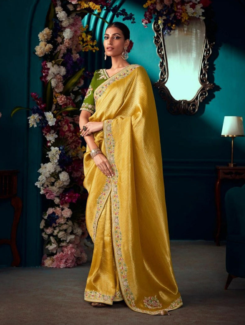 Kanchi Haldi Bliss Silk Saree - Nonita Fashion