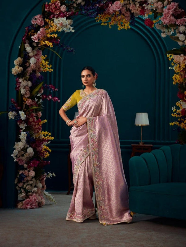 Kanchi Cherry Blossom Silk Saree - Nonita Fashion