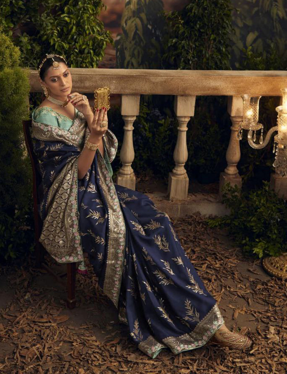 Oceanic Opulence Silk Saree - Nonita Fashion