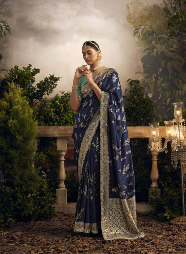 Oceanic Opulence Silk Saree - Nonita Fashion