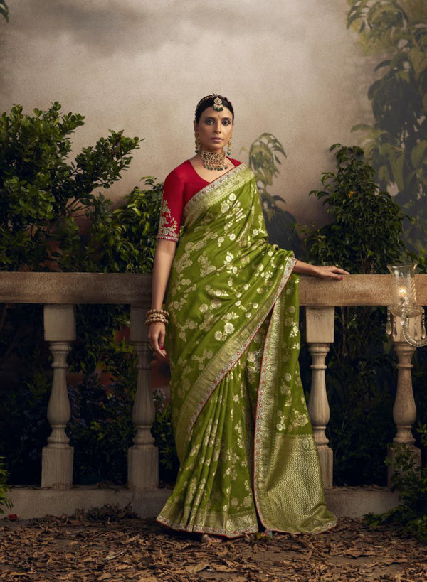 Herbal Harmony Silk Saree - Nonita Fashion