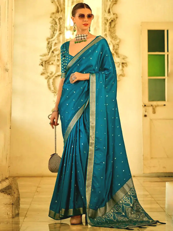 Seabreeze Charm Satin Saree