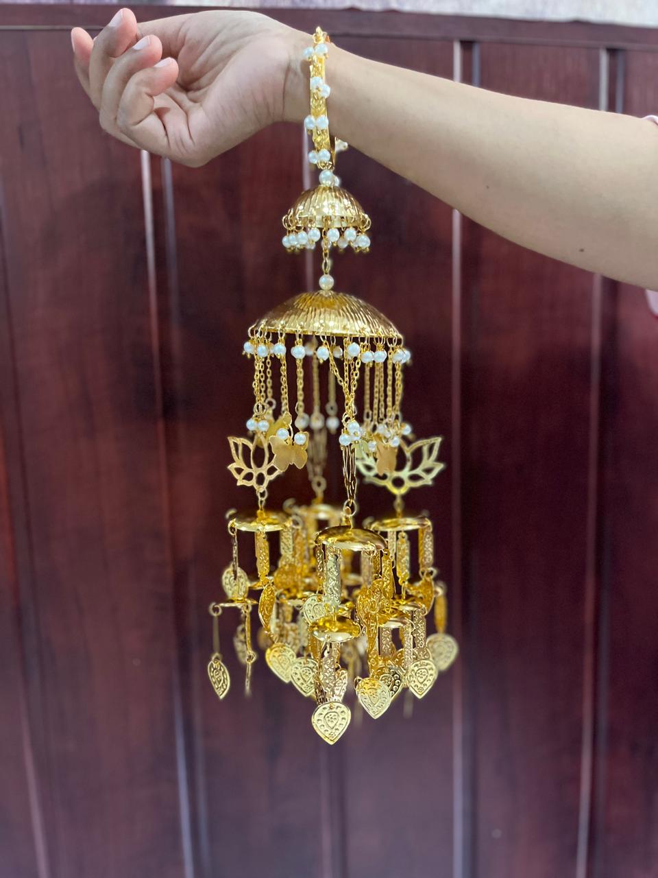 Daljit Handcrafted Gold Plated Kaleera with Intricate Filigree Design - Nonita Fashion