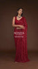Red Shimmer Georgette Saree with All Over Heavy Sequin Embroidery 