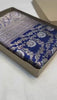 Blue Banarasi Silk Saree with Zari Work
